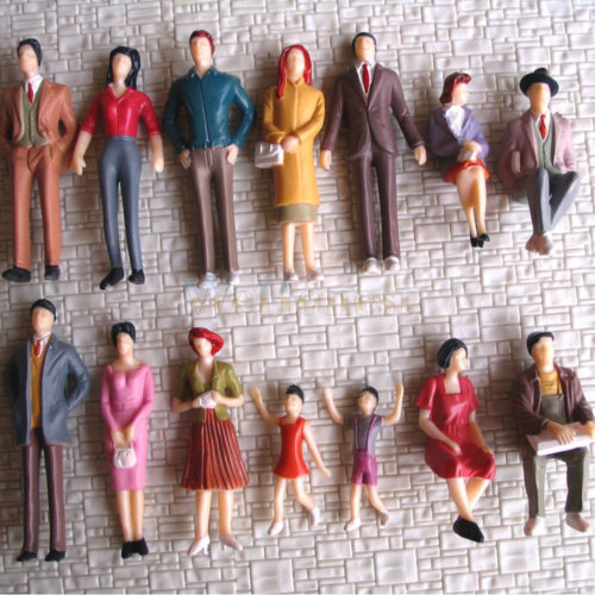 14 pcs G Scale 1:32 Painted Figures People passenger #F